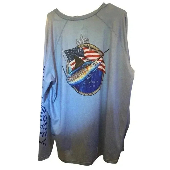 Guy Harvey Long Sleeve T-Shirt Men's XXL Fishing Graphic Logo - Picture 2 of 2